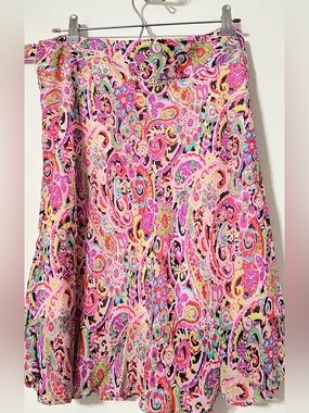 Sigrid Olsen Pink Multicolor Paisley Top 10